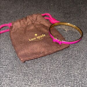 Kate Spade Fuchsia and Gold Bow Bangle